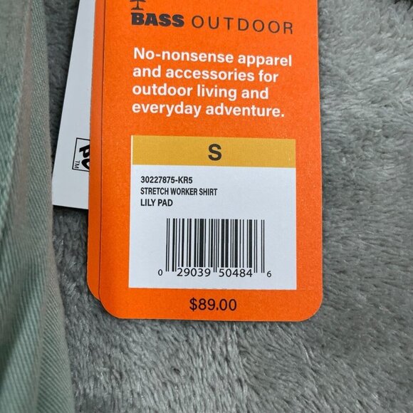 Bass Outdoor Stretch Worker Shacket Lily Pad Green Size S Cotton Blend NWT 6407 - Picture 8 of 10